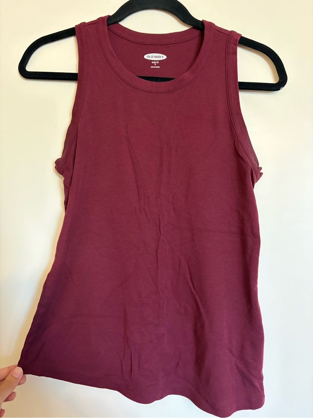 Old Navy Women's Maroon Ribbed Tank Top
